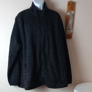 Swiss Tech Men's Charcoal Zip-Up Sweater